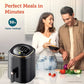 Air Fryer Digital Touch Screen Cooker Low Oil Timer Oven Frying Fryer Silvercrest 7.5L inc 2pc Tongs(Free)Black