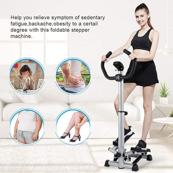 Stair Stepper with Handlebar,Exercise Stepping Machine with Resistant ...