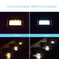 Solar Stainless Steel 3 LED Stair Wall Lamp Outdoor Garden Fence Light(Warm Light) 2pc Set