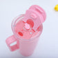 3-Piece Sports Water Bottle Set With One Straw - Gradient Color