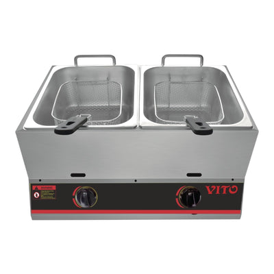 Vito 12L Double Gas Deep Fryer