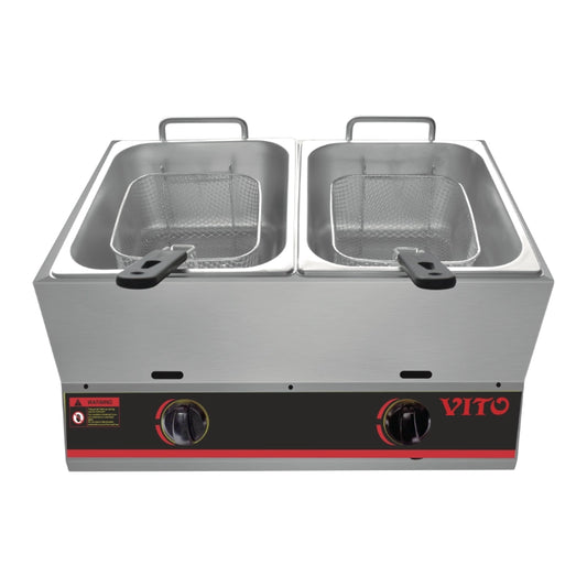Vito 12L Double Gas Deep Fryer