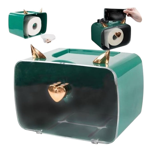 Modern Wall-Mounted Toilet Paper Roll Holder & Storage Shelf - Multicolor Plastic, Large Capacity, Bathroom Tissue Box & Storage Rack