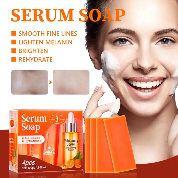 Organic Vitamin C Soap Skin Lightening Brightening Bath Bleaching Body Face Whitening Vitamin C Soap
