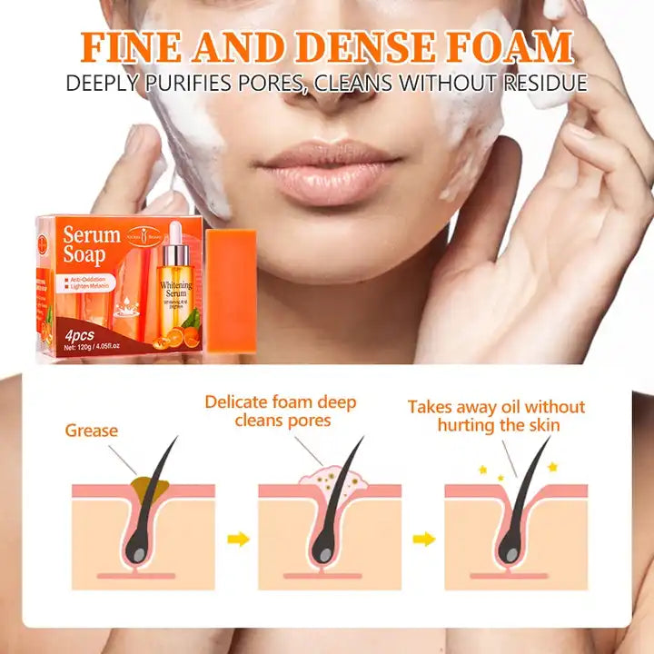 Organic Vitamin C Soap Skin Lightening Brightening Bath Bleaching Body Face Whitening Vitamin C Soap