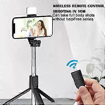 Mtech Wireless Selfie Stick Tripod 6:1 | 360° Rotation Remote Control Stand-Various Colours