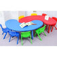 MFurn Preschool Kindergarten Moon Shap Classroom Studying Table with 6 Chairs for Students-Various Colours Only Available On Pre-Order!
