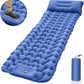 MHome Inflatable Camping Sleeping Pad Multipurpose Foldable Travel Mattress with Pillow for Picnic and Hiking Inc Foot Pump