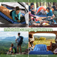 MHome Inflatable Camping Sleeping Pad Multipurpose Foldable Travel Mattress with Pillow for Picnic and Hiking Inc Foot Pump