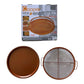 2 Pieces Round Copper Crisper Oven Baking Tray Non-Stick Mesh Crisper Basket