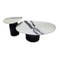 MFURN Italian Style Round Marble Table Set 2pc