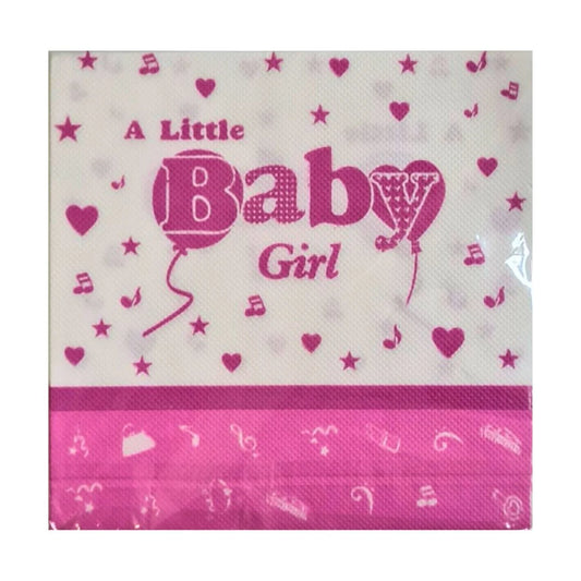 Gender Reveal 20pcs Disposable Serviettes Napkins Baby Shower Party Tableware - Various Options