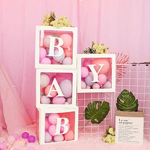 Baby Shower Decorations For Boys & Girls Ballon Box 4 Pcs - Various Options