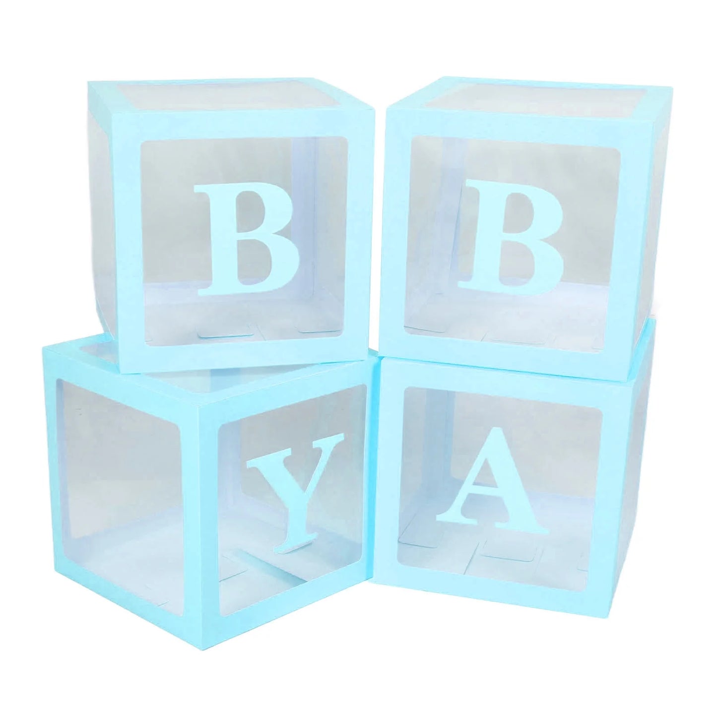Baby Shower Decorations For Boys & Girls Ballon Box 4 Pcs - Various Options
