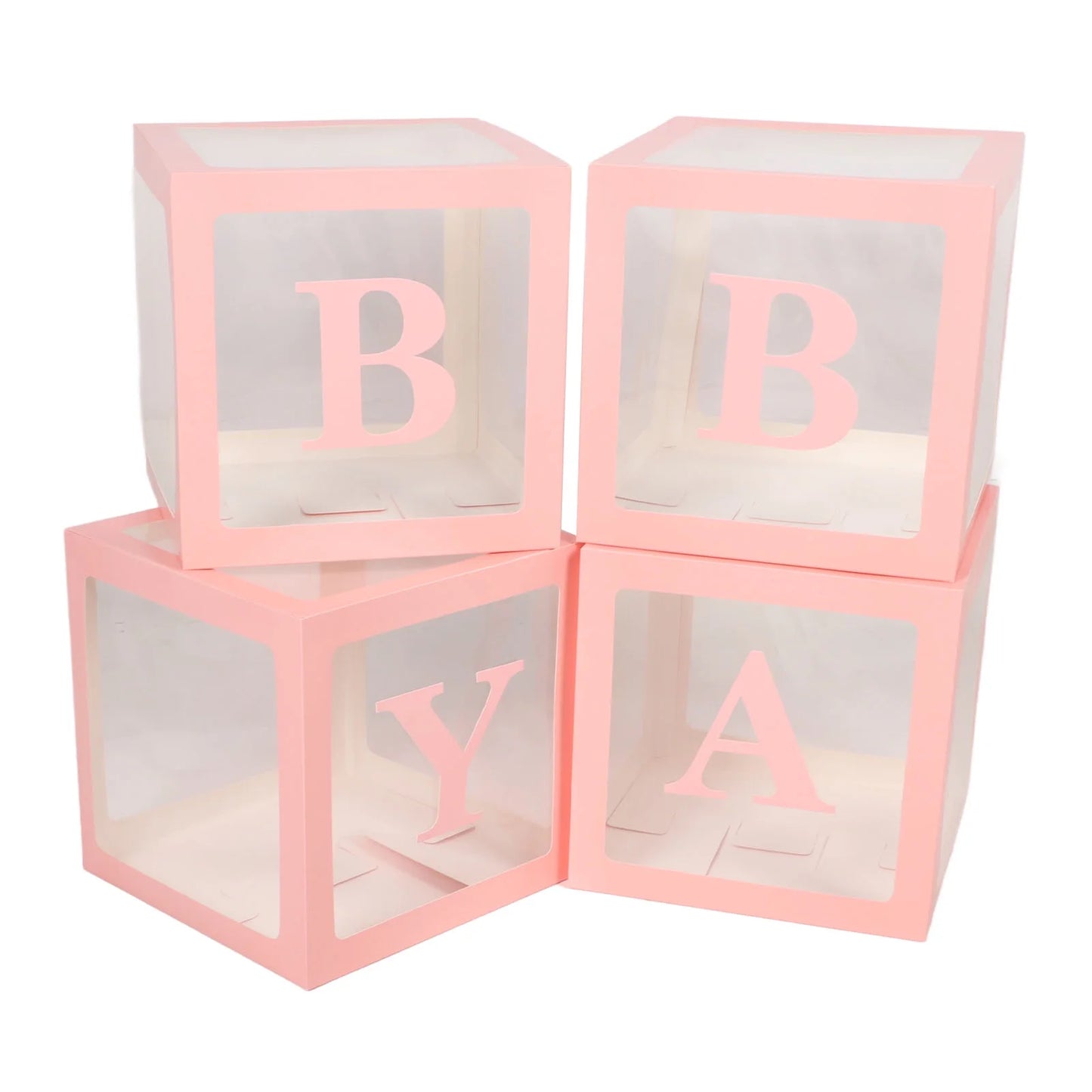 Baby Shower Decorations For Boys & Girls Ballon Box 4 Pcs - Various Options