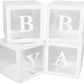 Baby Shower Decorations For Boys & Girls Ballon Box 4 Pcs - Various Options