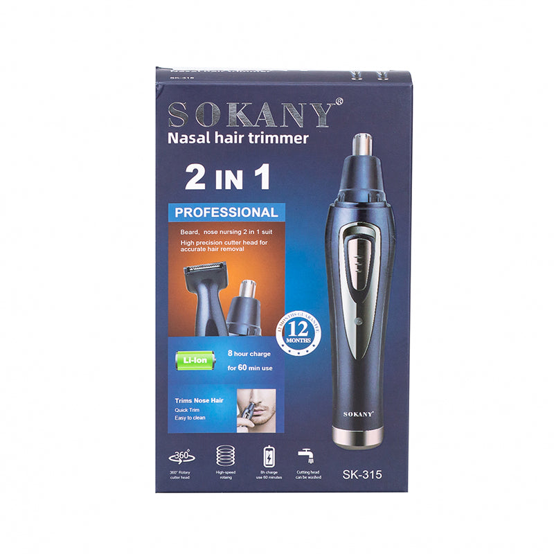 SOKANY Hair Trimmer 2in1 For Beard & Nose Rechargeable Trimmer