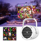 Christmas LED Projector Lights,USB Christmas Snowflake 16 Pattern Decor,Rotating Projector Lamp for Holiday Christmas - White