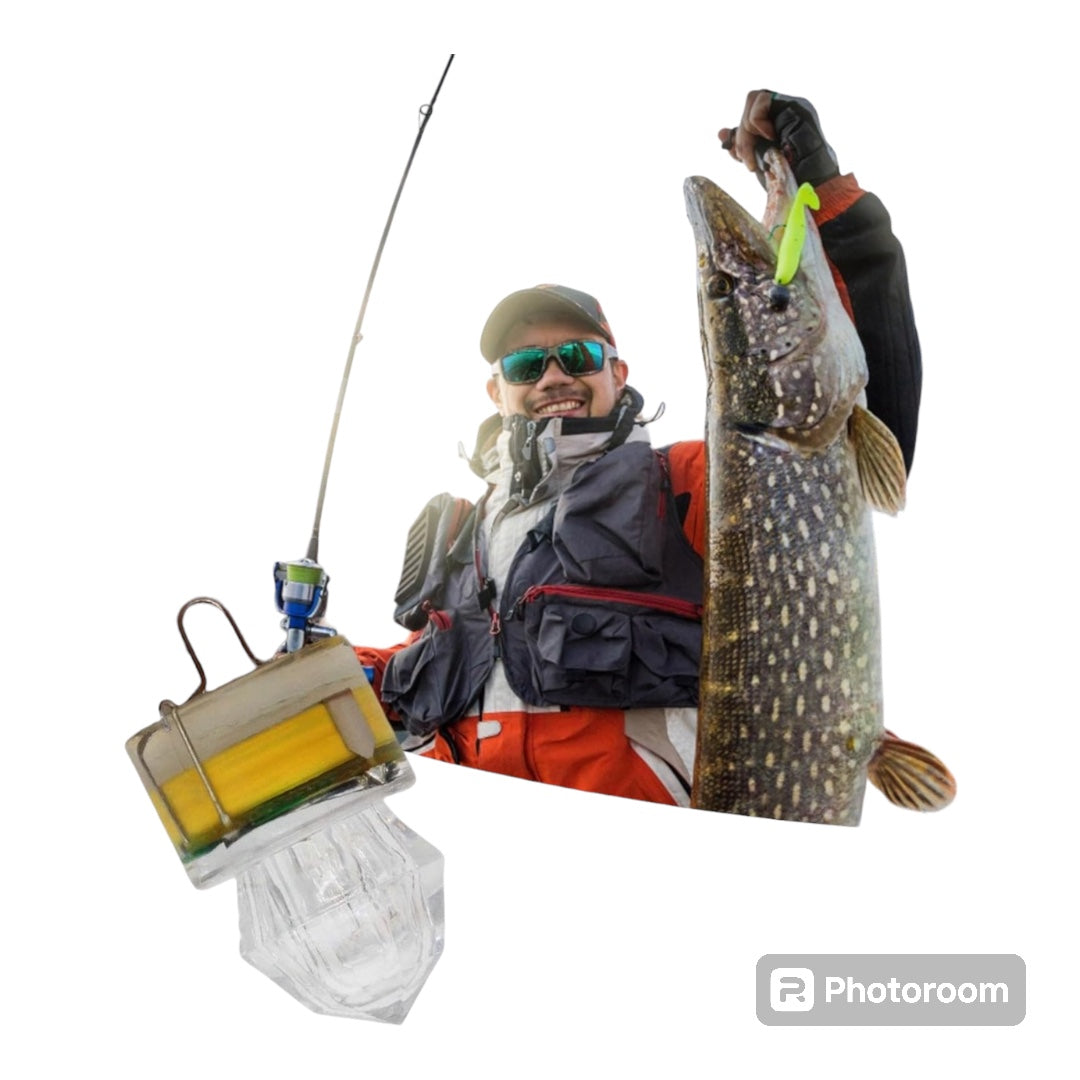 LED Deep Drop Underwater Fishing Light Diamond Tubular Style Bait Lure Squid, 350/700hrs Lifespan, 1000M Deep