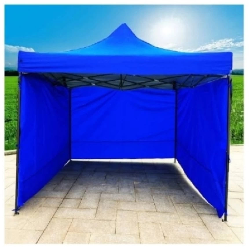MHome Gazebo 3 X 3M Fold-Up With Side Cover Blue