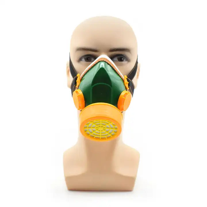 Reusable Single Cartridge Respirator Industry Fitted With Non Toxic Filters Suited For Dust PollenPowders & Paint Spray ,Mask With Replaceable Activated Carbon Filter Cartridge