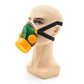 Reusable Single Cartridge Respirator Industry Fitted With Non Toxic Filters Suited For Dust PollenPowders & Paint Spray ,Mask With Replaceable Activated Carbon Filter Cartridge