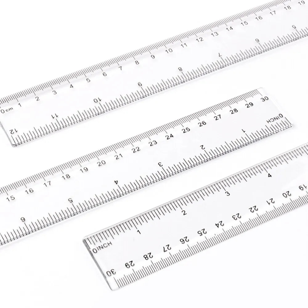 Transparent Clear Ruler Plastic transparent clear ruler 30cm – Megamall Online Store