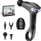 Percussion Massage Gun PRO with Extended Handle, Massager for Muscle with 8 Speeds &LED Screen &4Massage Heads, Massage Gun Deep Tissue AI Intelligent Control Chip Intellige(Black)