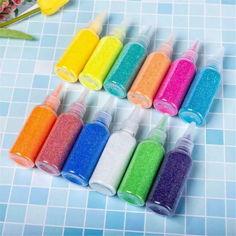 Assorted colours hex shape cosmetic mica glitter powder for  decorate crafts
