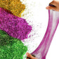 Assorted colours hex shape cosmetic mica glitter powder for  decorate crafts