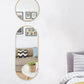 MHome Luxury Trip Mirror Set – 3 Piece Gold Frame Mirrors (Wall or Floor Display)