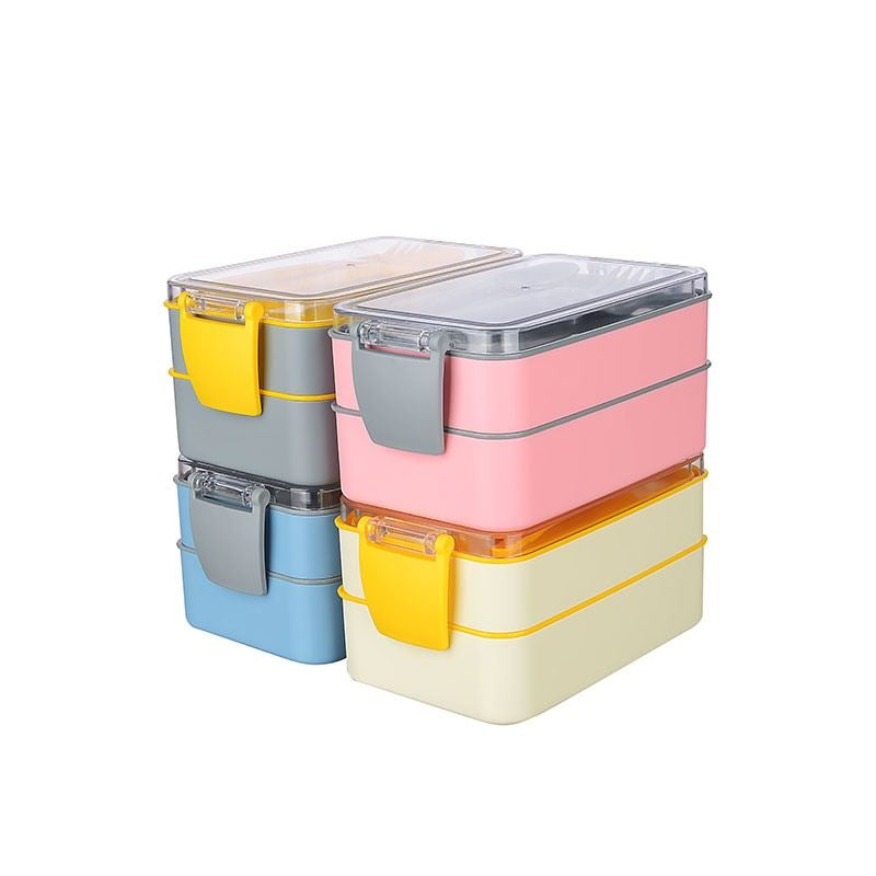 Fely Lunch Box With Utensils 2pc 500&400ml