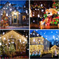 Christmas Snowflake Projector Light 2IN1 LED Snowflake Projection Lamp Remote Control for Wedding New Year Halloween Party Decor