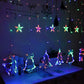 Christmas Led Fairy Lights 12 Light, Light Curtain Christmas Lights Star Curtain 12 Leds For Indoor Outdoor