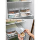Double Compartment Sealed Plastic Storage Box w/ Lid for Kitchen Refrigerator