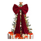 Christmas Tree Topper Bow, Extra Large Red Velvet Bows for Home Christmas Tree Toppers Wreath Wall Room Party Holiday Decor 60x180cm