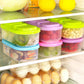 Double Compartment Sealed Plastic Storage Box w/ Lid for Kitchen Refrigerator