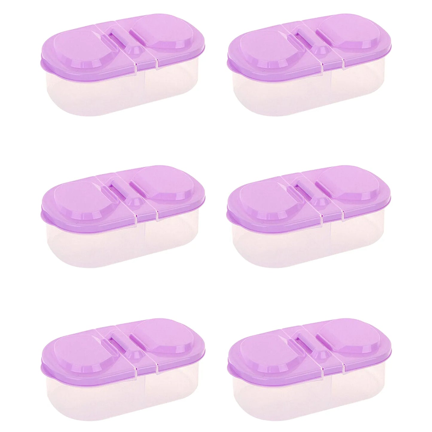 Double Compartment Sealed Plastic Storage Box w/ Lid for Kitchen Refrigerator