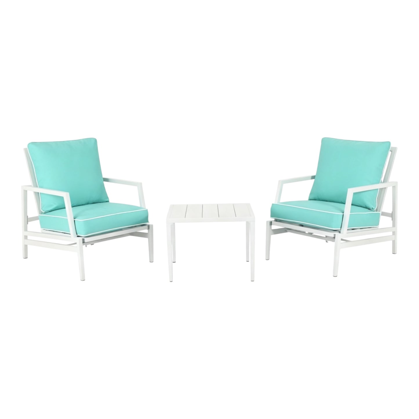 MFurn Daphne 3pc Aluminium Patio Sofa Set with Side Table – Various Colours