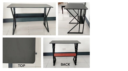 MFurn Computer Desk With Under-Shelf K Shape Leg-Available In Black or White