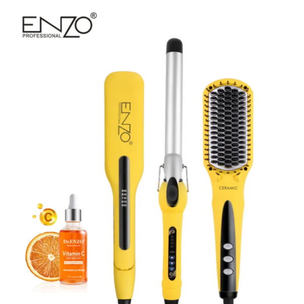 ENZO Professional Hair Straightener and Blow Dryer Gift Set Megamall