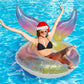 Inflatable Swimming Ring | Sequin Rainbow Wing Design