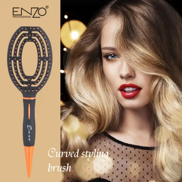 ENZO High Quality Curved Vented Styling Hair Brush