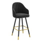 MFurn Gold Bar Stool Black Velvet
