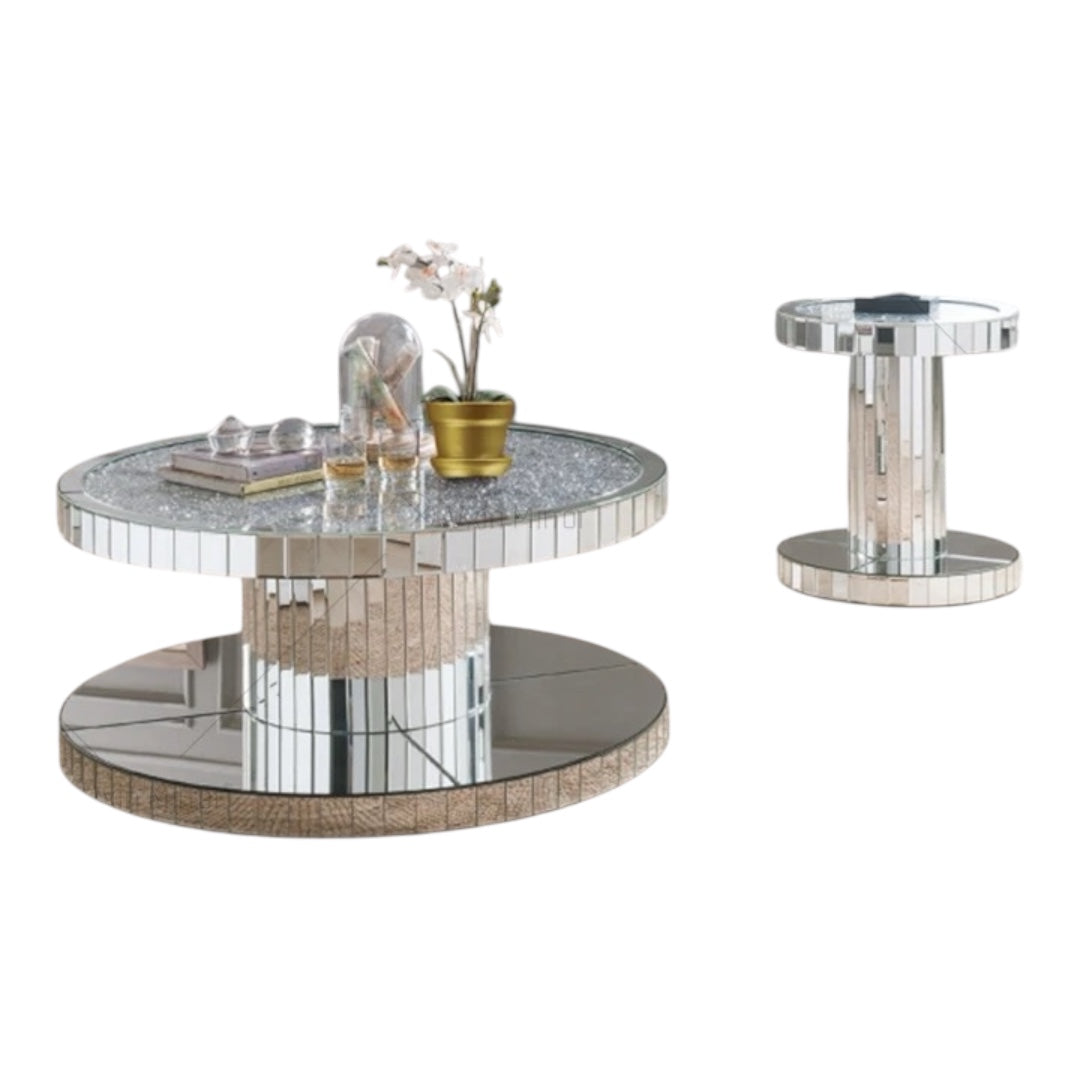 Elegant Diamond Glass Coffee Table Various Options