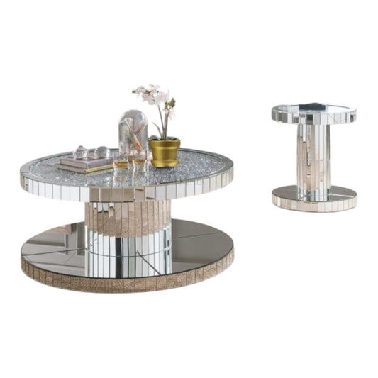 Elegant Diamond Glass Coffee Table Various Options