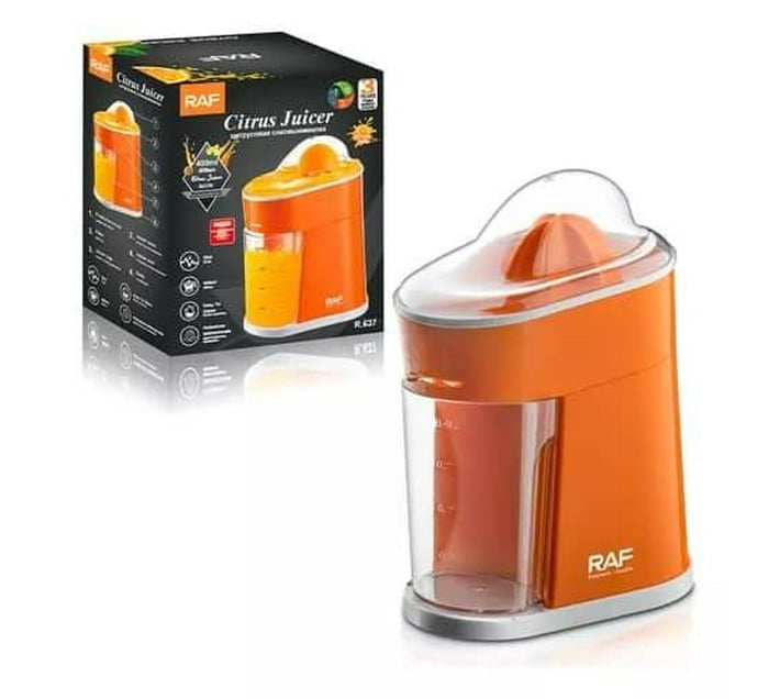 RAF Citrus Juicer 400ml R.637 – Electric Orange & Lemon Juicer, Compact Slow Juicer With Automatic On/Off, Dishwasher Safe