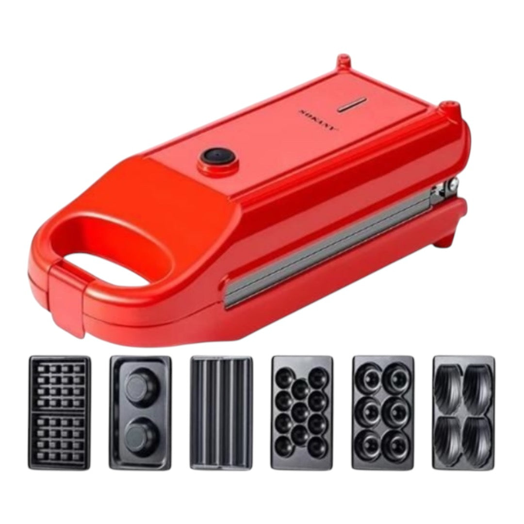 Sokany Interchangeable Plates 6-in-1 Sandwich Maker