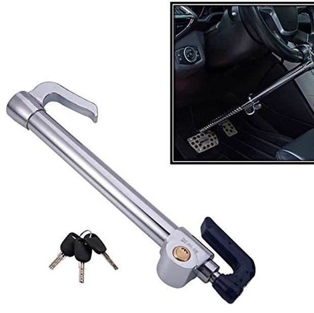 Anti-theft Stainless Steel Car Steering Wheel Clutch Pedal Lock