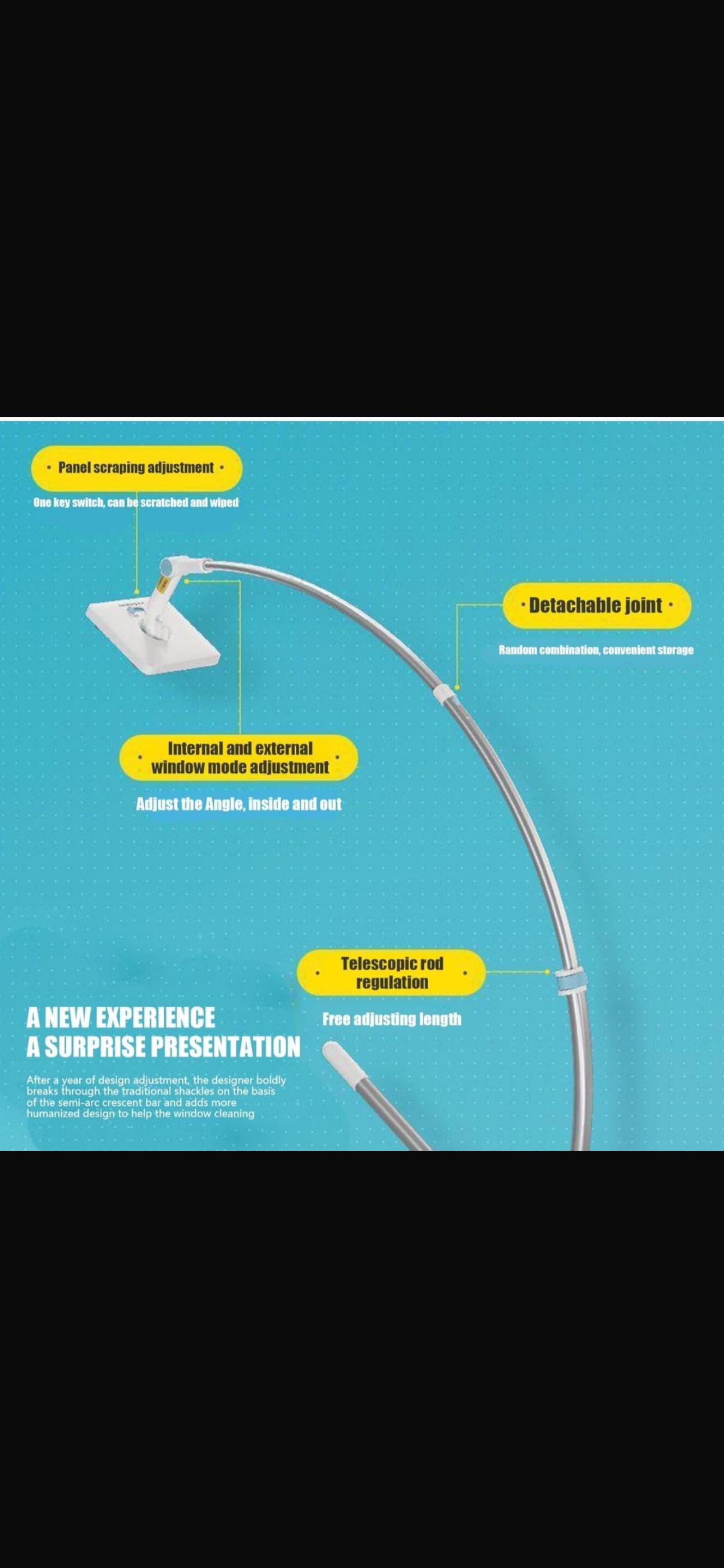 BELLHOWELL WindowCleaning Tool for Safely and Easily Cleaning Exterior Glass on Apartments and Tall Buildings,Double Sided Outside Window Cleaner Tool